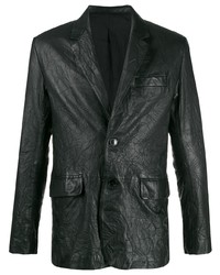 Мужской черный кожаный пиджак от Zadig & Voltaire