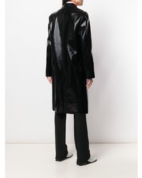 Женский черный кожаный плащ от Jil Sander Navy