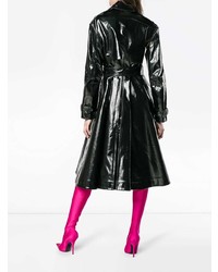 Женский черный кожаный плащ от Calvin Klein 205W39nyc