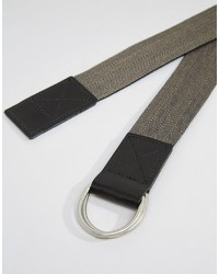Мужской черный кожаный плетеный ремень от Asos