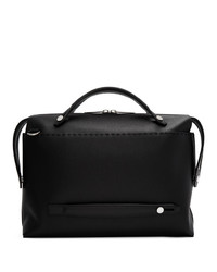 Черный кожаный портфель от Fendi