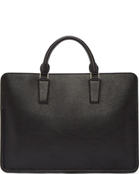 Черный кожаный портфель от Alexander McQueen
