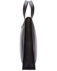 Черный кожаный портфель от Loewe