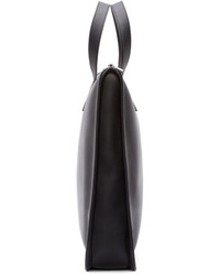 Черный кожаный портфель от Loewe