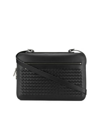 Черный кожаный портфель от Bottega Veneta