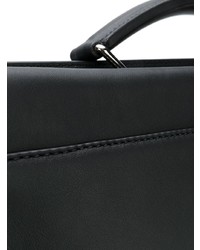 Черный кожаный портфель от Fendi