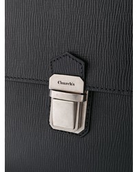 Черный кожаный портфель от Church's