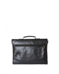 Черный кожаный портфель от Carlo Gattini