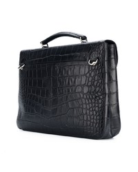 Черный кожаный портфель от Orciani