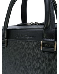 Черный кожаный портфель от Salvatore Ferragamo