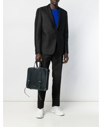 Черный кожаный портфель от Alexander McQueen