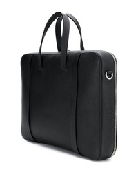 Черный кожаный портфель от Alexander McQueen