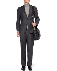 Черный кожаный портфель от Mulberry