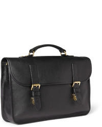 Черный кожаный портфель от Mulberry