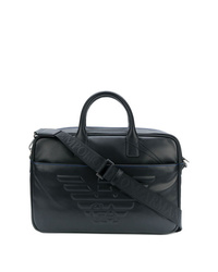 Черный кожаный портфель от Emporio Armani