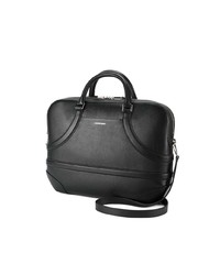 Черный кожаный портфель от Alexander McQueen