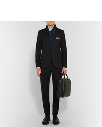 Черный кожаный портфель от Loewe