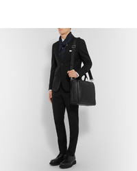 Черный кожаный портфель от Loewe