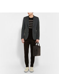 Черный кожаный портфель от Lanvin