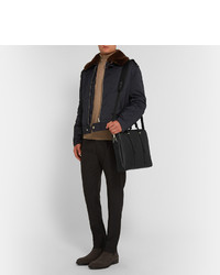 Черный кожаный портфель от Balenciaga
