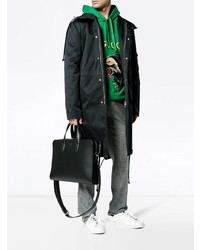 Черный кожаный портфель от Fendi