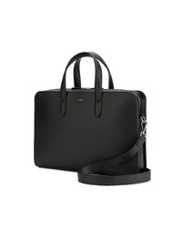 Черный кожаный портфель от Fendi