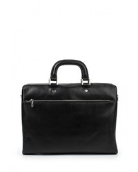Черный кожаный портфель от Leo Ventoni