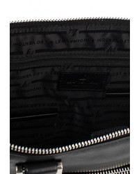 Черный кожаный портфель от Leo Ventoni