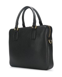 Черный кожаный портфель от Versace