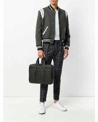 Черный кожаный портфель от Coach