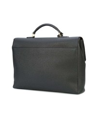 Черный кожаный портфель от Thom Browne