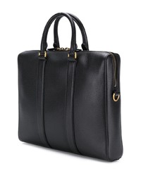 Черный кожаный портфель от Gucci