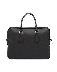Черный кожаный портфель от Prada