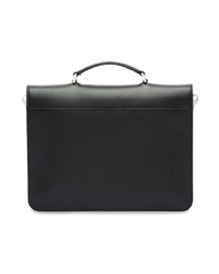 Черный кожаный портфель от Prada