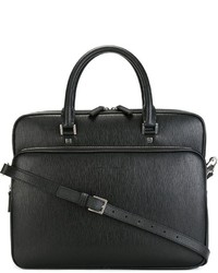 Черный кожаный портфель от Salvatore Ferragamo