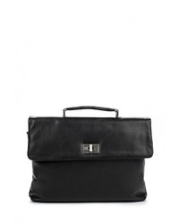 Черный кожаный портфель от Sergio Belotti
