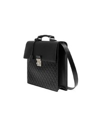 Черный кожаный портфель от Gucci