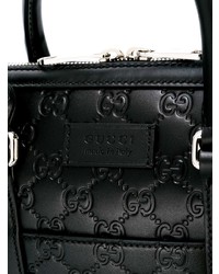 Черный кожаный портфель от Gucci
