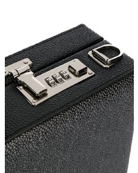 Черный кожаный портфель от DSQUARED2