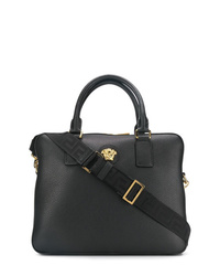 Черный кожаный портфель от Versace