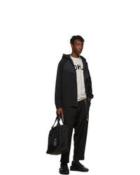 Мужской черный кожаный ремень с принтом от Y-3