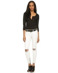 Женский черный кожаный ремень с шипами от B-Low the Belt