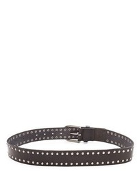 Женский черный кожаный ремень с шипами от Linea Pelle