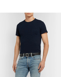 Мужской черный кожаный ремень от RRL