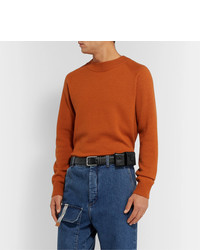 Мужской черный кожаный ремень от Loewe