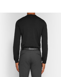 Мужской черный кожаный ремень от Hugo Boss