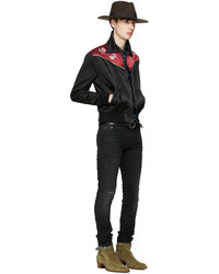 Мужской черный кожаный ремень от Saint Laurent