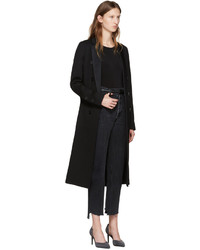 Женский черный кожаный ремень от Saint Laurent