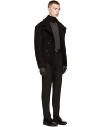 Мужской черный кожаный ремень от Lanvin