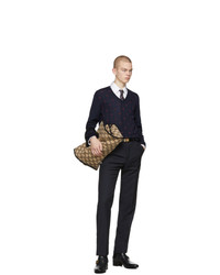 Мужской черный кожаный ремень от Gucci